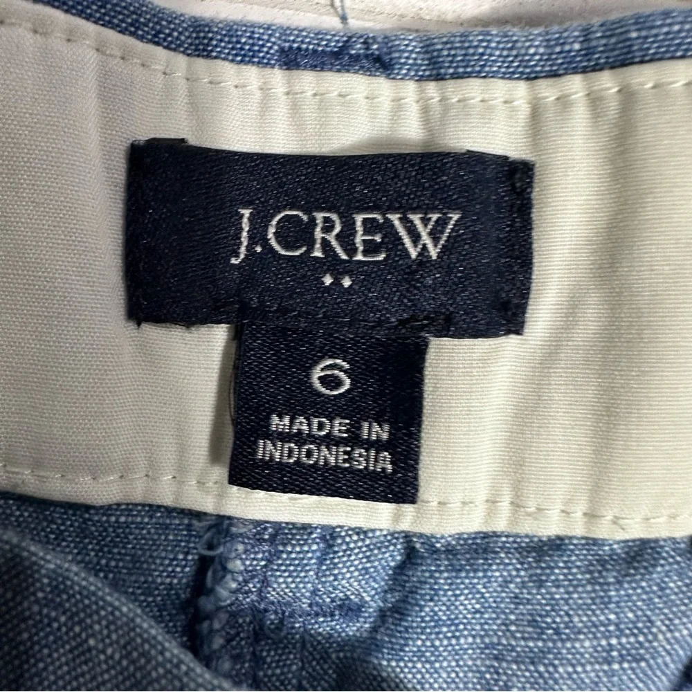 J Crew NWOT blue chambray shorts women’s 6